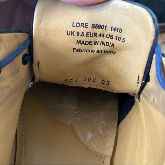 J. Shoes Dark Blue Suede Oxford Dress Shoes Men's 10.5 good preworn condition - Picture 10 of 12